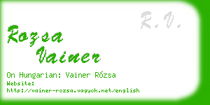 rozsa vainer business card