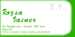 rozsa vainer business card